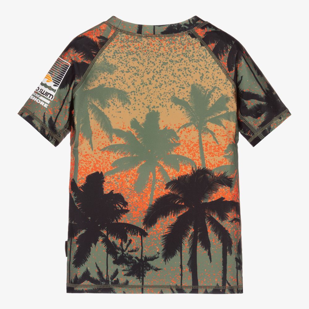 Molo-توب بولي واقي من الشمس لون أخضر كاكي وبرتقالي (+UPF50) | Childrensalon Outlet