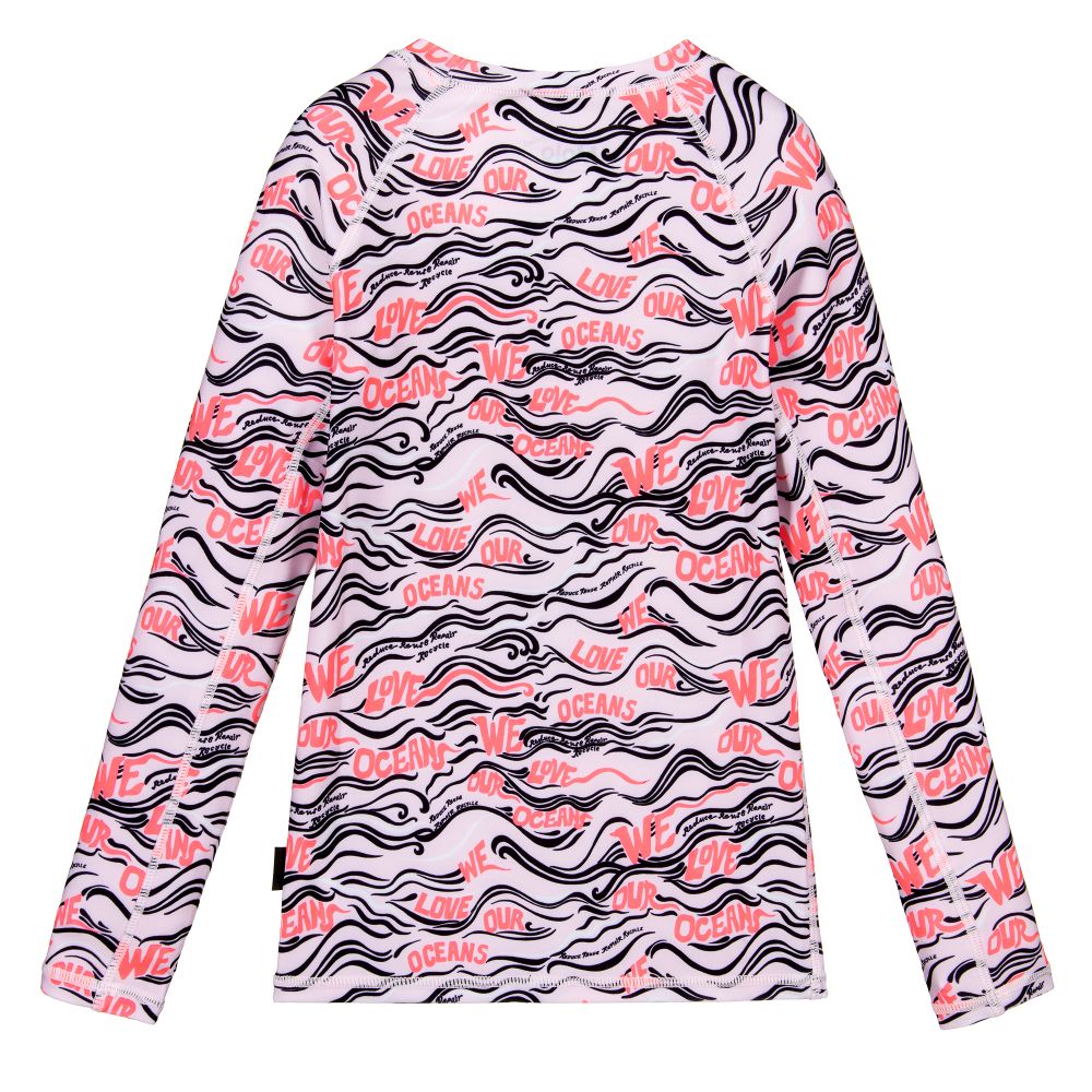 مولو-توب واقي من الشمس لون زهري وأسود للبنات +UPF50 | Childrensalon Outlet