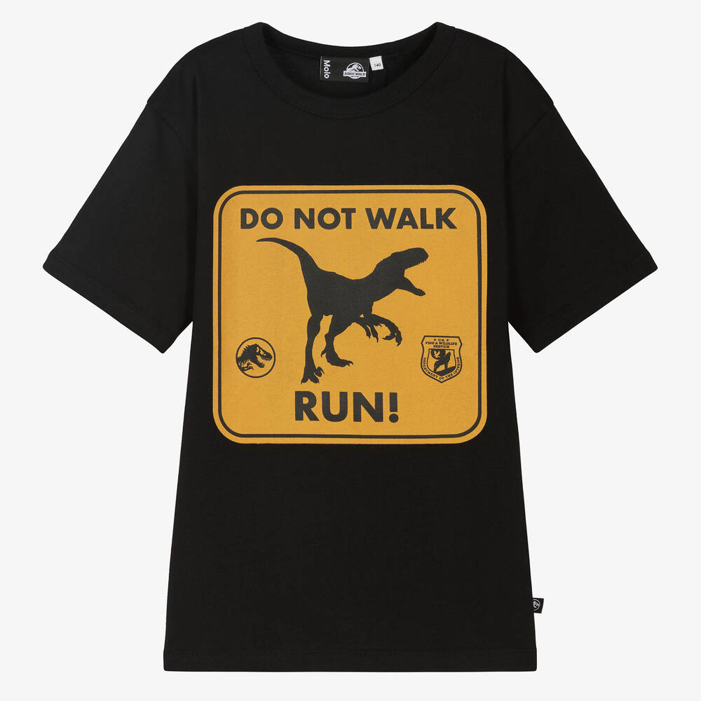 Molo - Teen Black Dinosaur T-Shirt | Childrensalon
