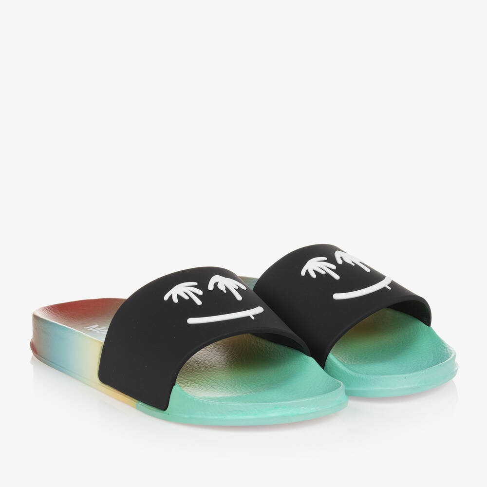 Molo-Teen Black Smiling Face Sliders | Childrensalon Outlet