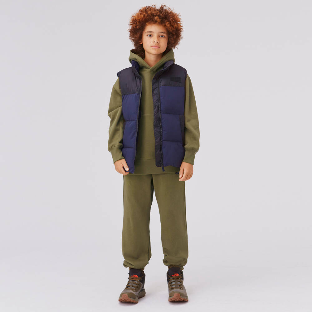 Molo-Teen Blue & Black Puffer Gilet | Childrensalon Outlet