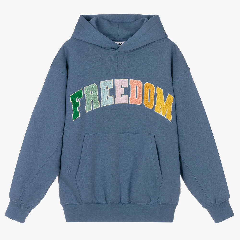 Molo - Blauer Teen Freedom Baumwoll-Hoodie | Childrensalon