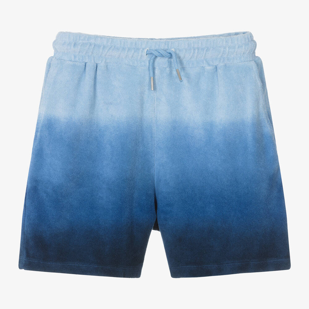 Molo-Teen Blue Cotton Towelling Shorts | Childrensalon Outlet