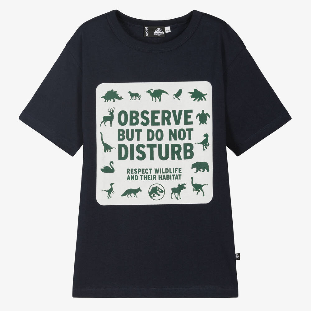 Molo - Blaues Teen T-Shirt mit Dinos | Childrensalon
