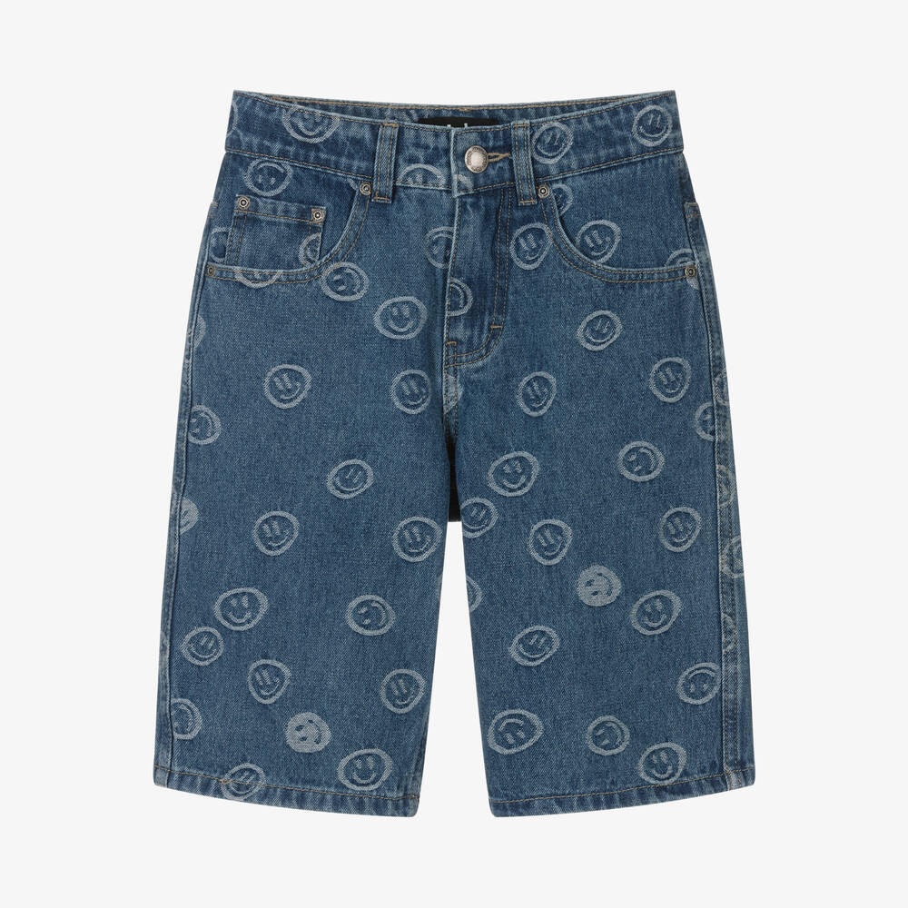 Molo - Синие джинсовые шорты со смайлами | Childrensalon
