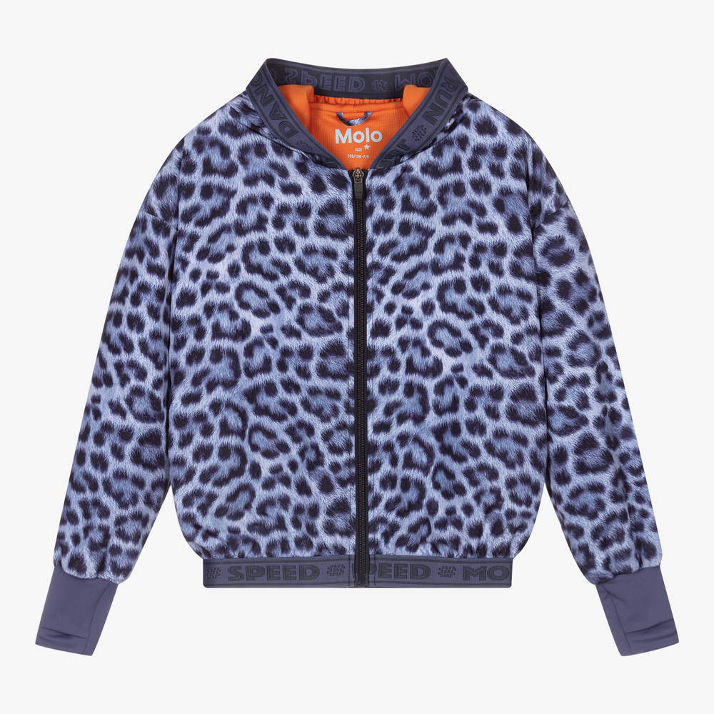 Molo - Blaue Teen Leopardenjacke | Childrensalon