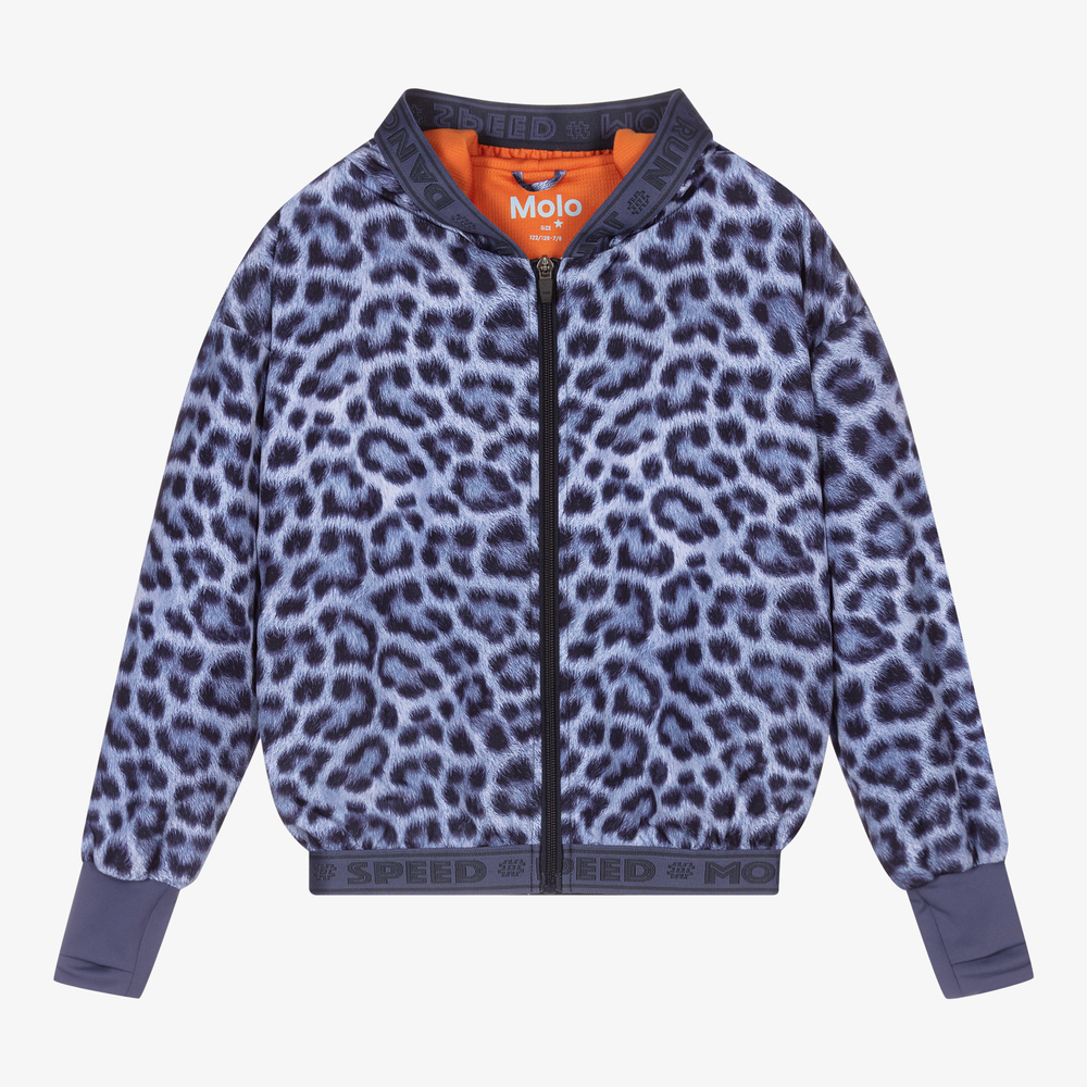 Molo - Blouson bleu léopard Ado | Childrensalon