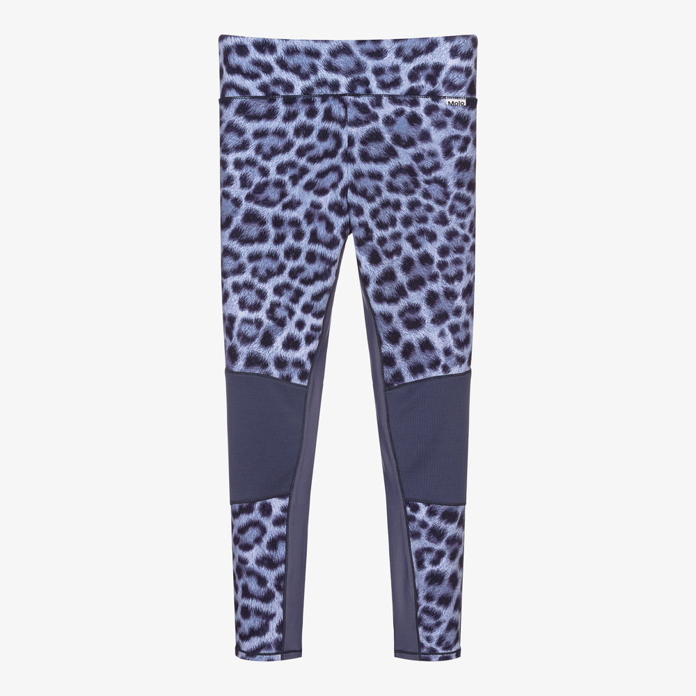 Molo-Teen Blue Leopard Leggings | Childrensalon Outlet