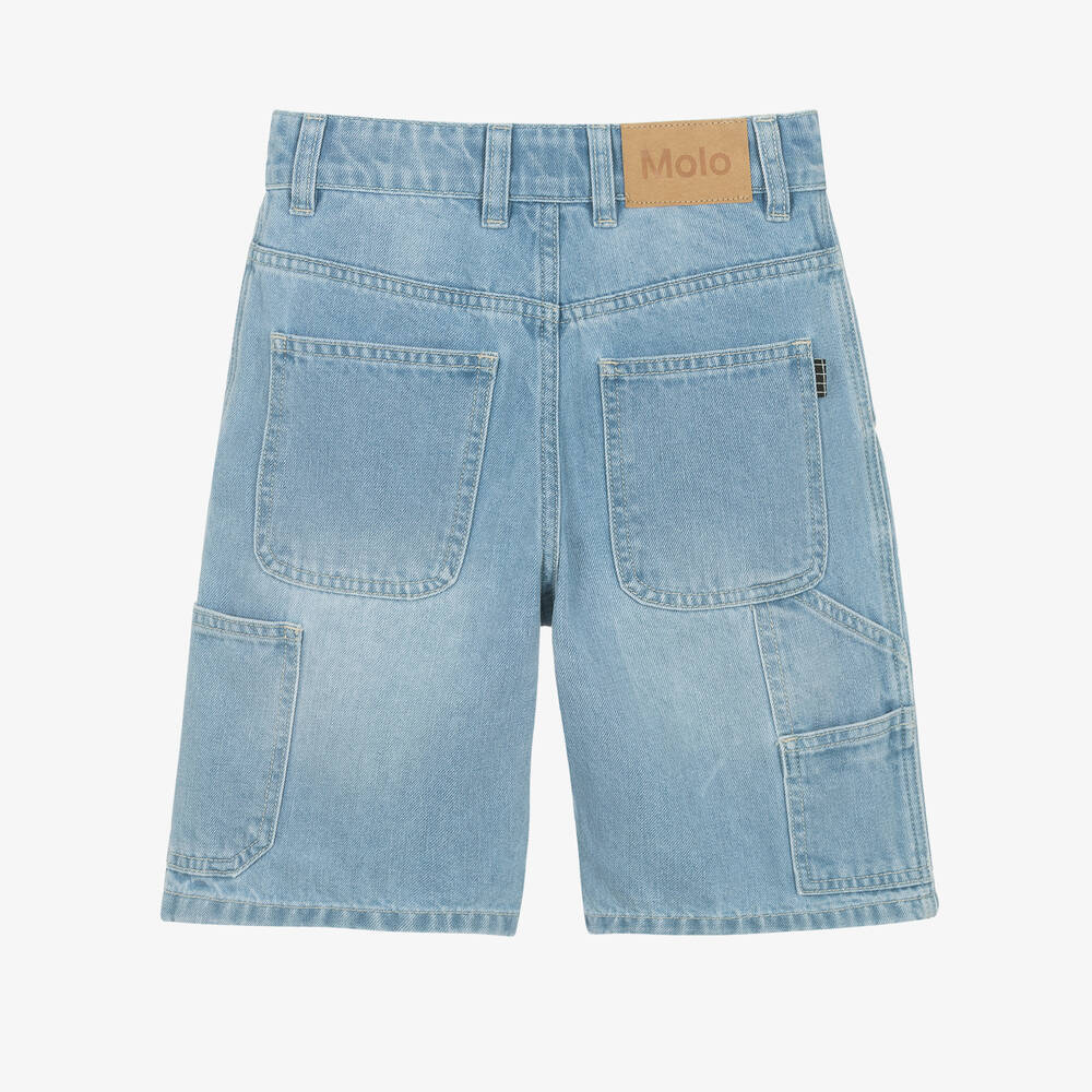 Molo-Teen Blue Light Wash Denim Shorts | Childrensalon Outlet