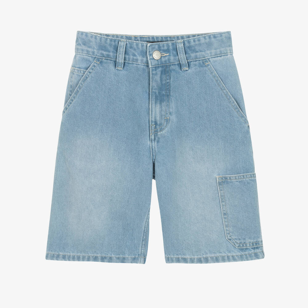 Molo-Teen Blue Light Wash Denim Shorts | Childrensalon Outlet