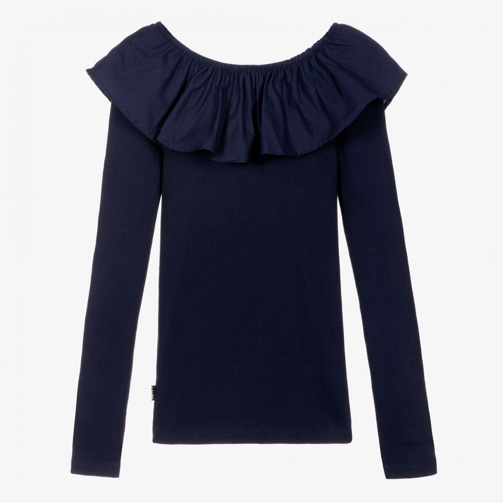 مولو-توب تينز بناتي قطن عضوي جيرسي لون كحلي | Childrensalon Outlet