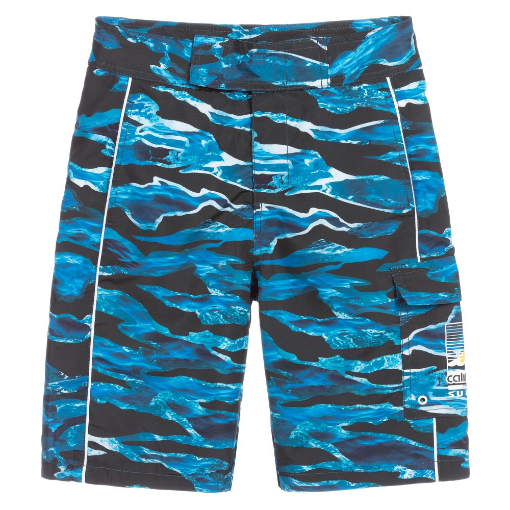 Molo - شورت سباحة لون أزرق وأسود للمراهقين +UPF50 | Childrensalon