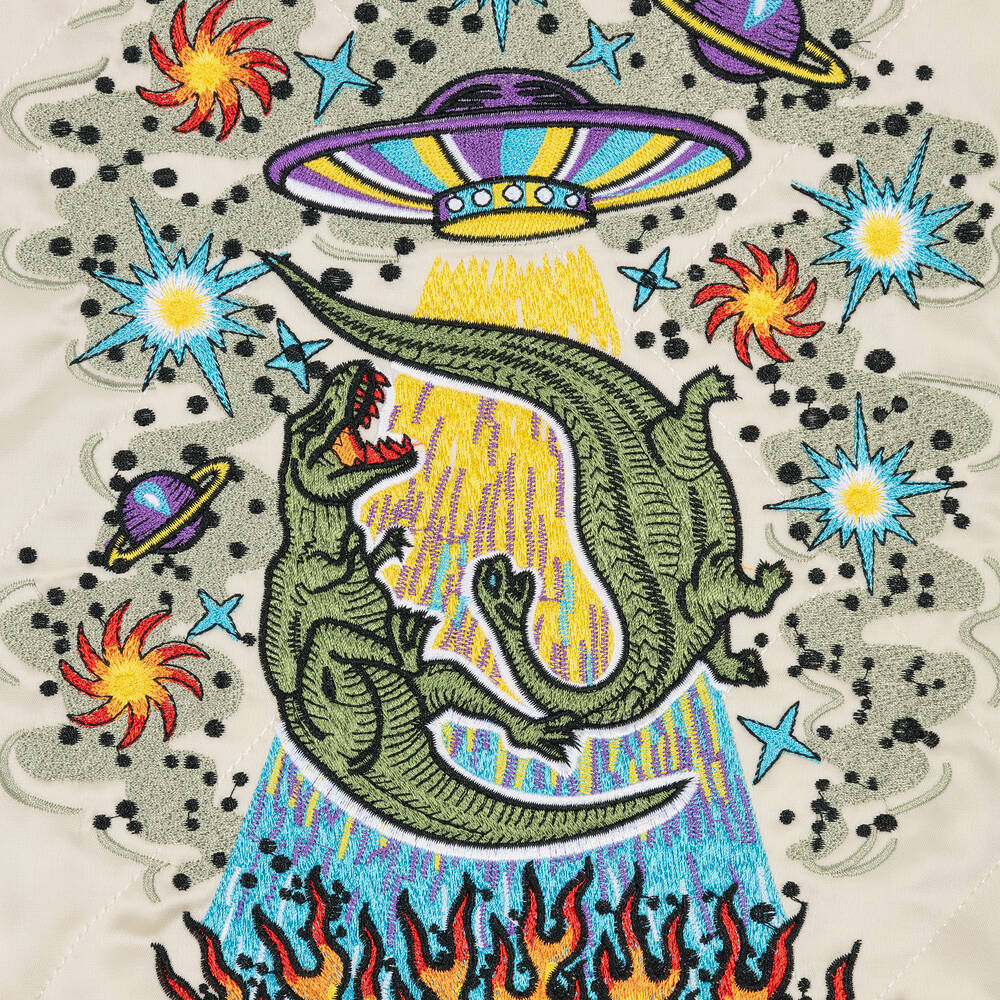 Molo-Teen Boys Beige Quilted Bomber Jacket | Childrensalon Outlet