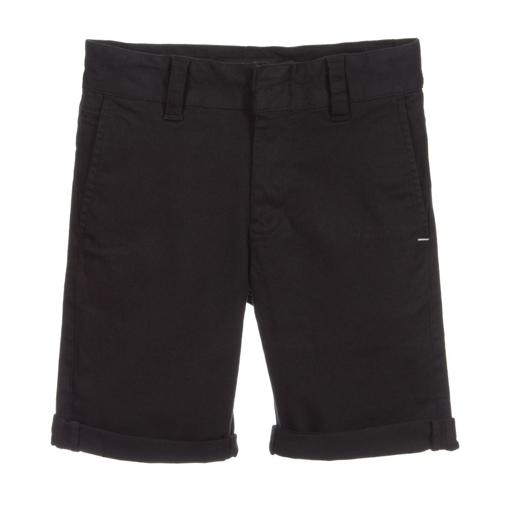 Boys black chino shorts 2025