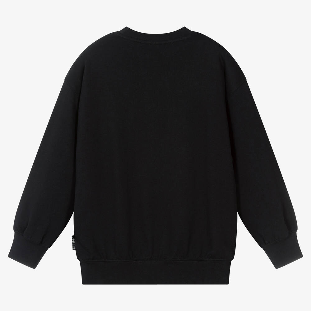 Molo-سويتشيرت تينز ولادي قطن عضوي لون أسود | Childrensalon Outlet