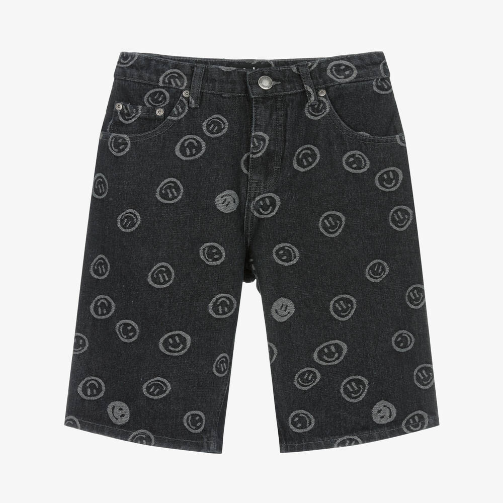 Molo - Черные джинсовые шорты со смайлами | Childrensalon