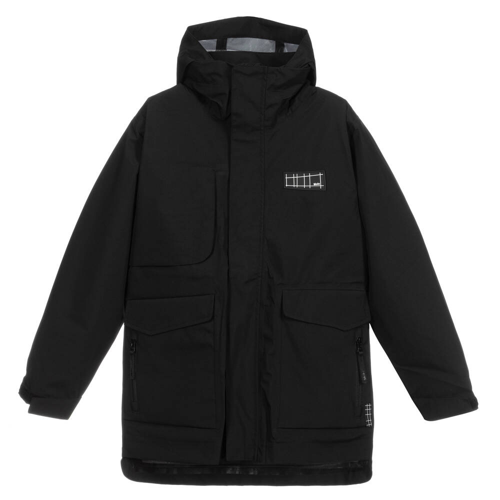 Molo - Teen Boys Black Raincoat | Childrensalon