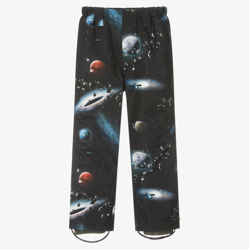 Molo - Черные лыжные брюки с космическим принтом | Childrensalon