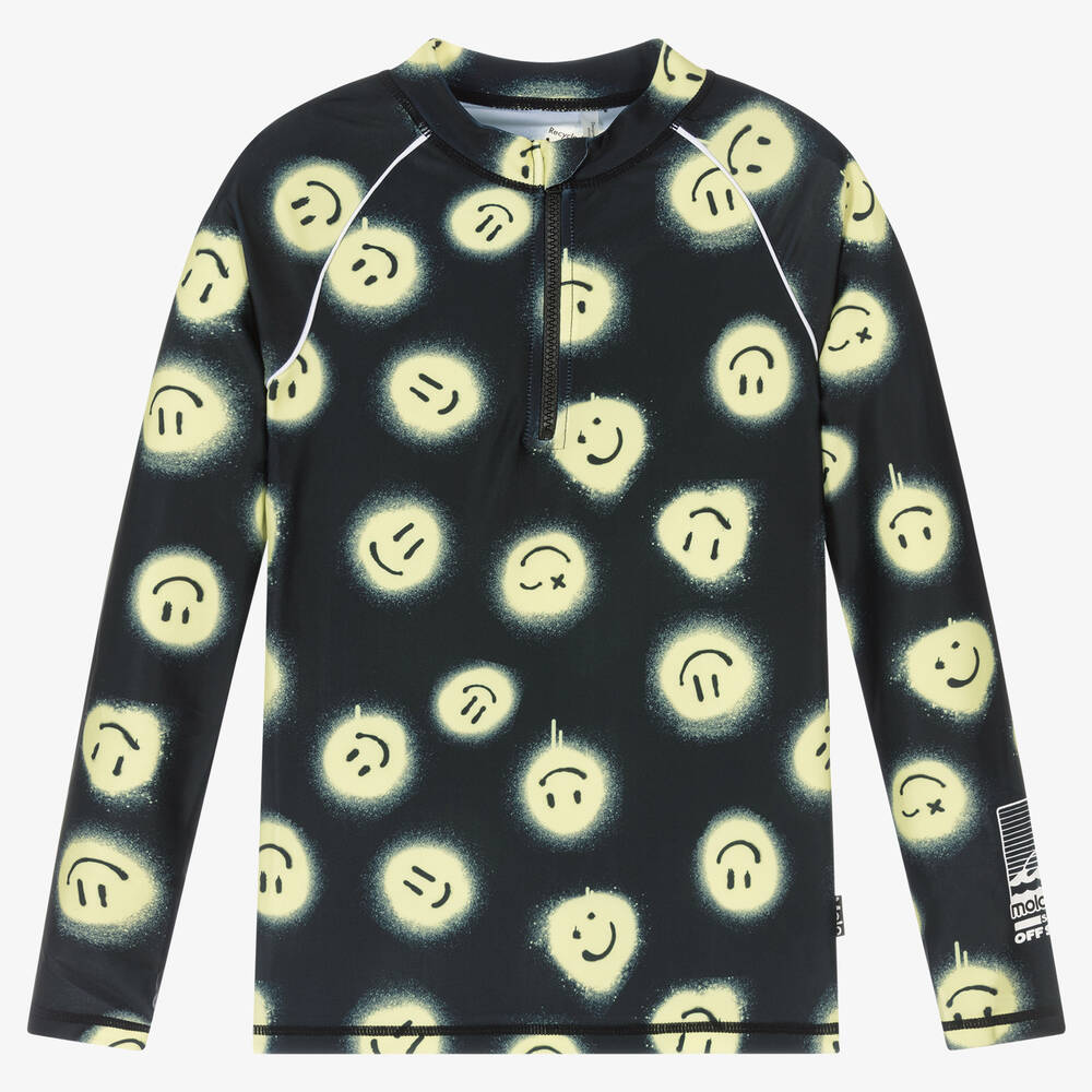 Molo-Teen Boys Black Sun Protective Top (UPF50+) | Childrensalon Outlet