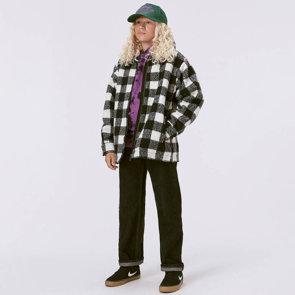 Molo-Teen Boys Black & White Check Jacket | Childrensalon Outlet