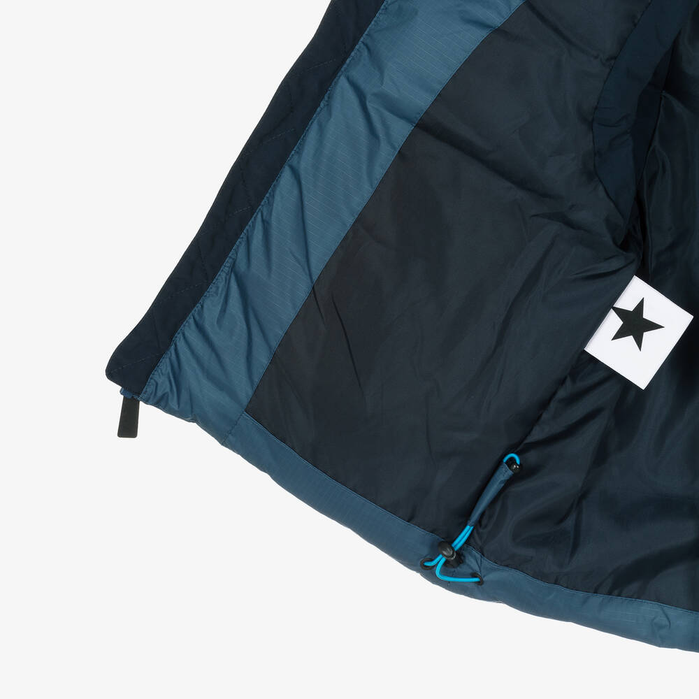 Molo-Teen Boys Blue Colourblock Puffer Gilet | Childrensalon Outlet
