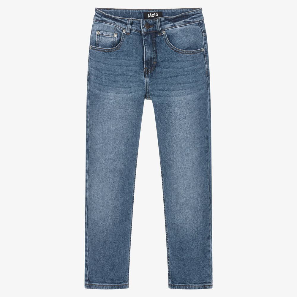 Molo - Teen Boys Blue Cotton Denim Jeans | Childrensalon