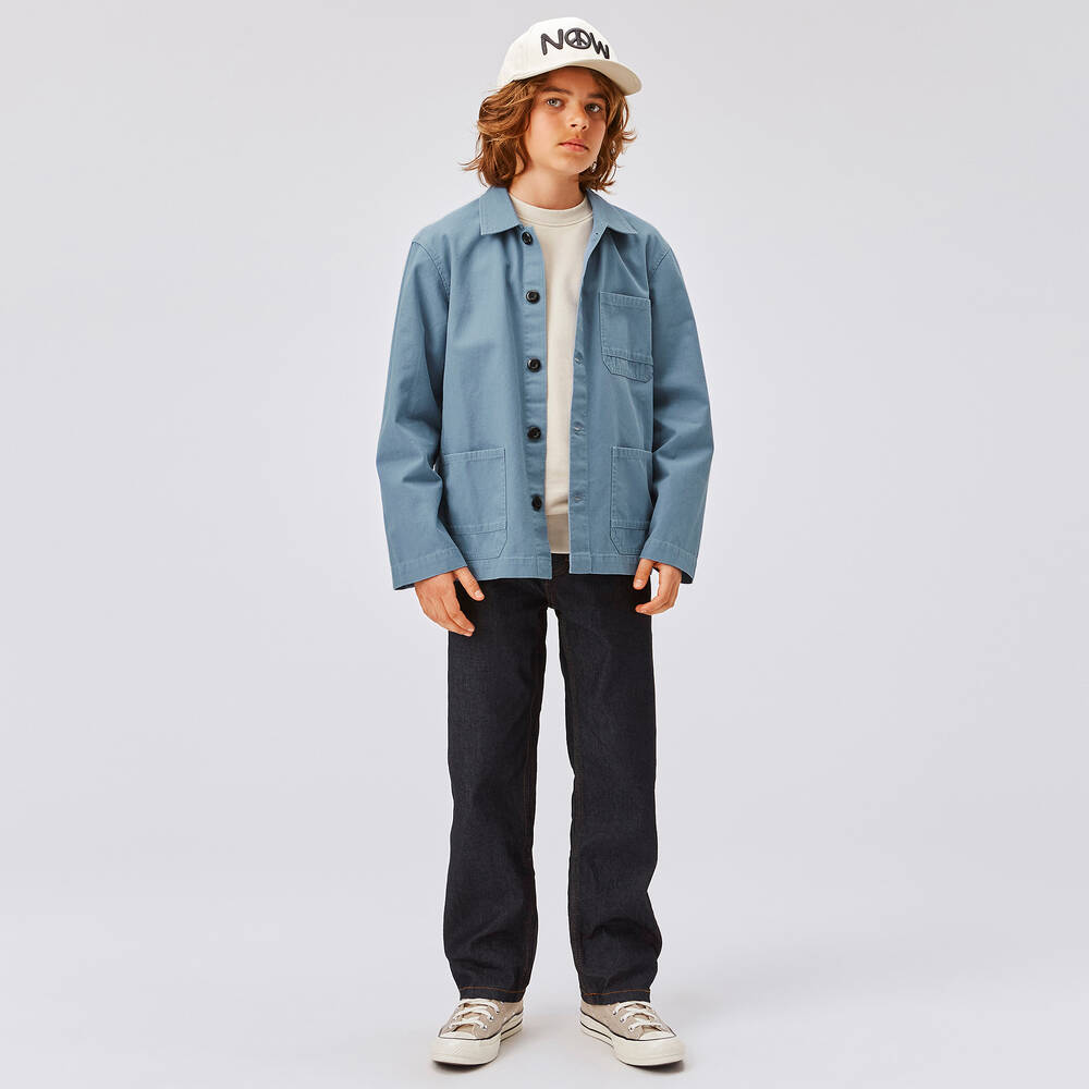 Molo-جاكيت تينز ولادي قطن تويل لون أزرق | Childrensalon Outlet