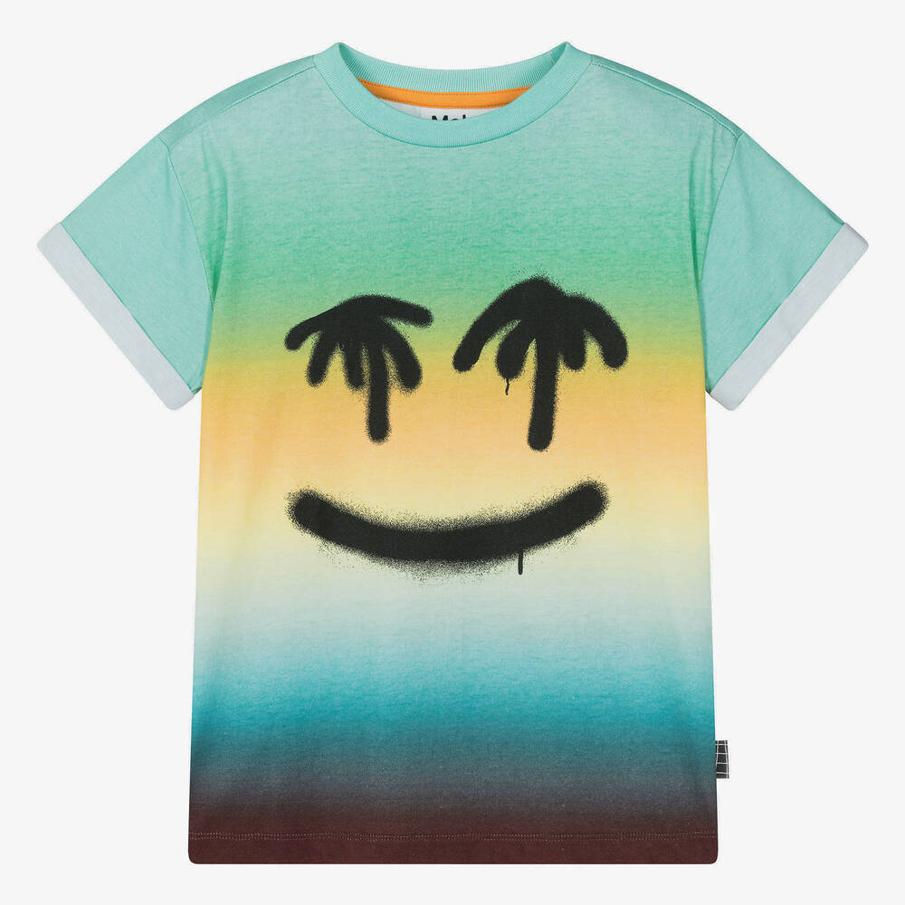 Molo-Teen Boys Blue Spray Paint T-Shirt | Childrensalon Outlet