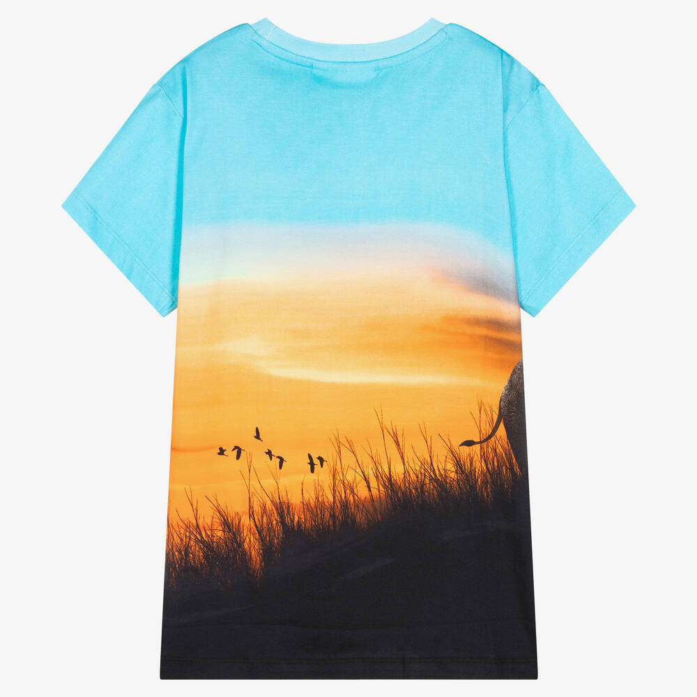 Molo-Teen Boys Blue Sunset T-Shirt | Childrensalon Outlet