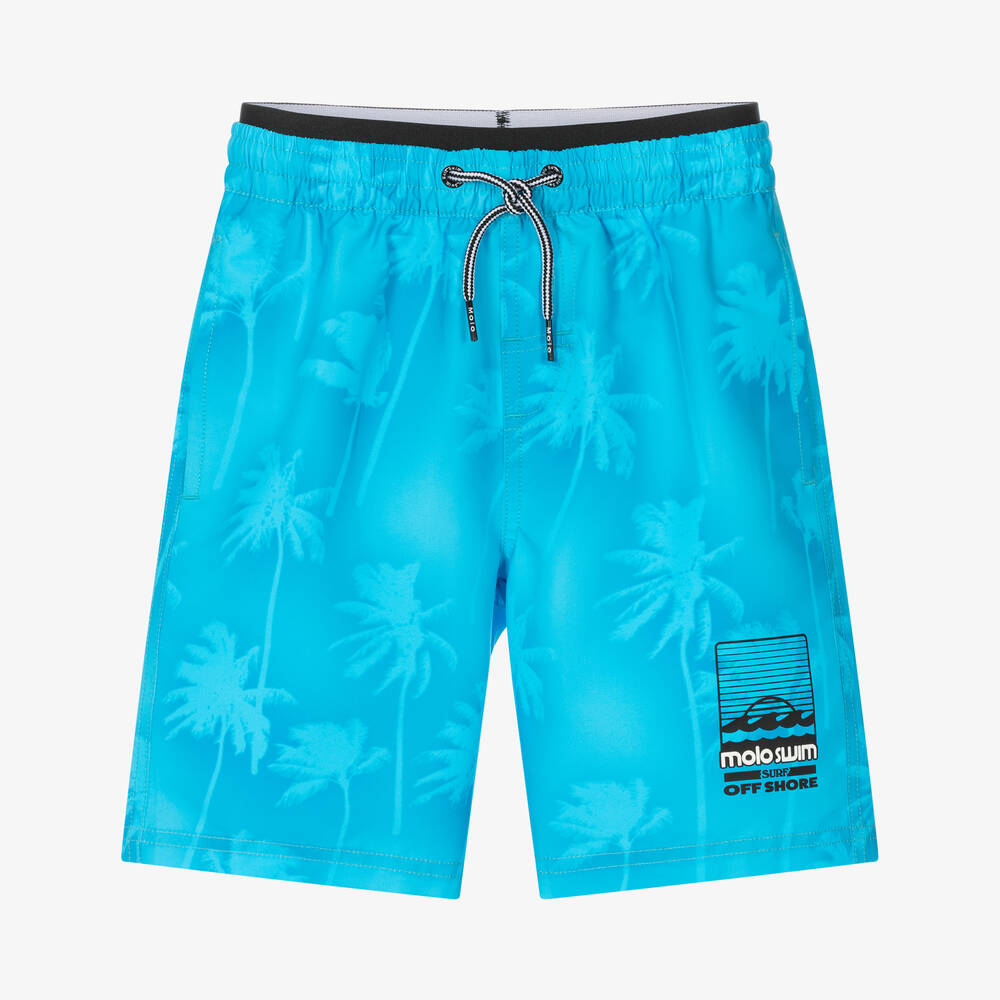 Molo - Teen Boys Blue Swim Shorts (UPF 50+) | Childrensalon