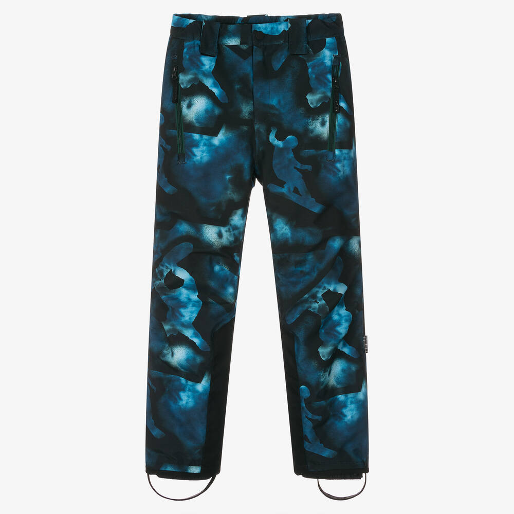 Molo - Teen Boys Blue Tie Dye Ski Trousers | Childrensalon