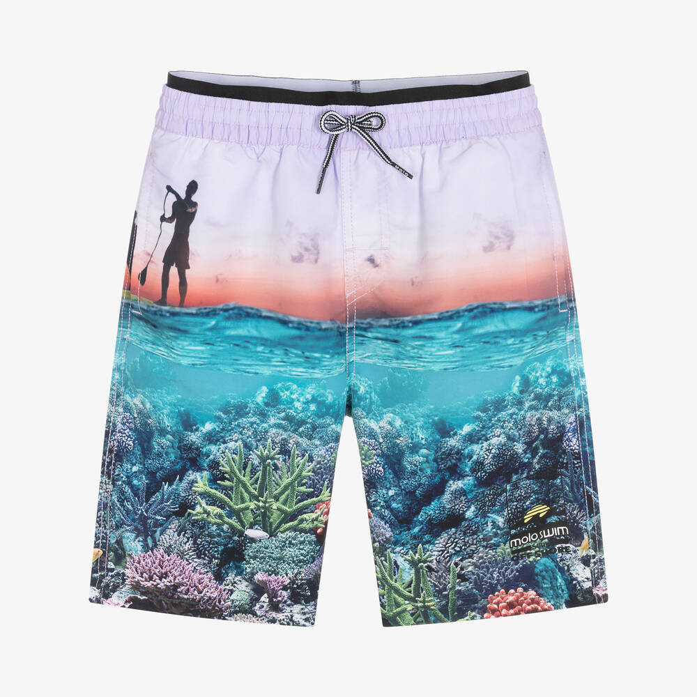 Molo - Teen Boys Coral Reef Swim Shorts (UPF 50+) | Childrensalon