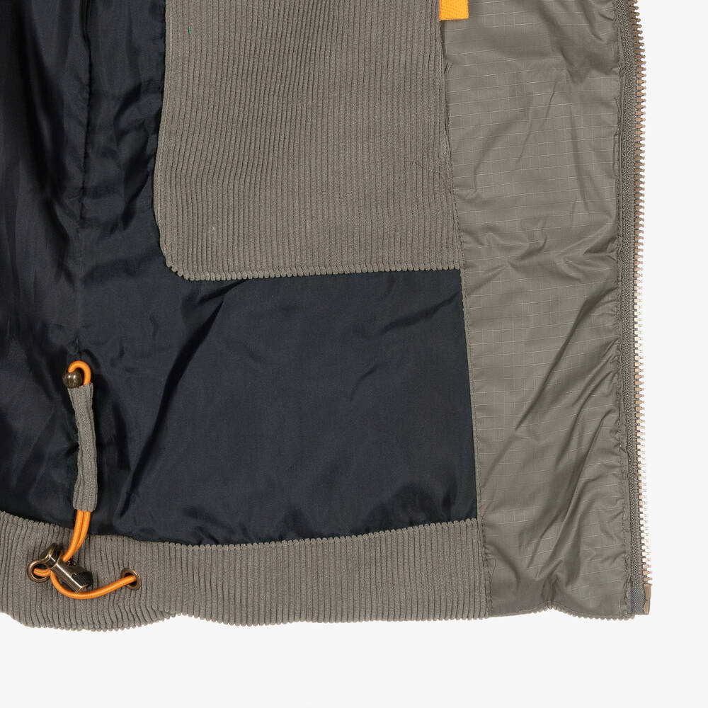 Molo-Teen Boys Green Corduroy Hooded Jacket | Childrensalon Outlet