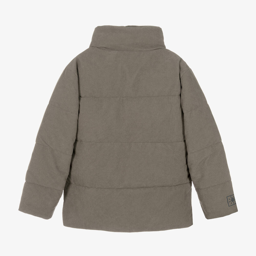 Molo-Teen Boys Green Corduroy Hooded Jacket | Childrensalon Outlet