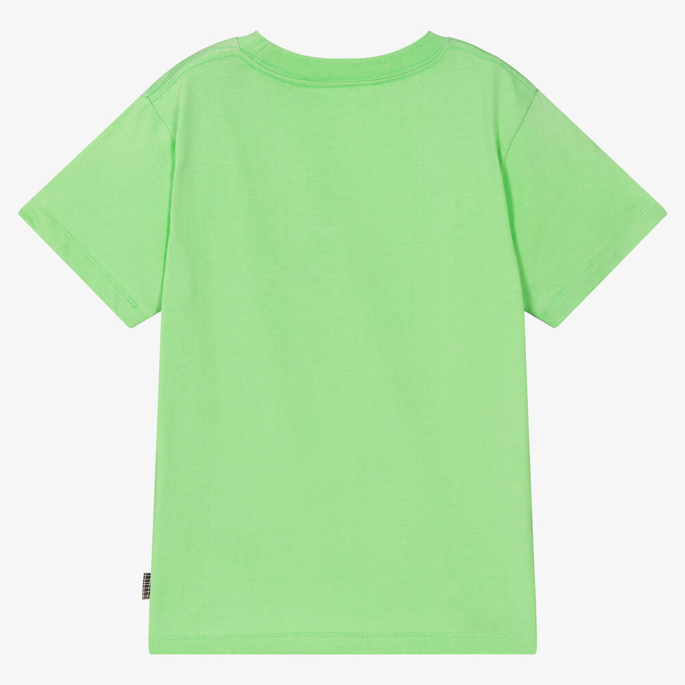 Molo-Teen Boys Green Cotton Dinosaur T-Shirt | Childrensalon Outlet
