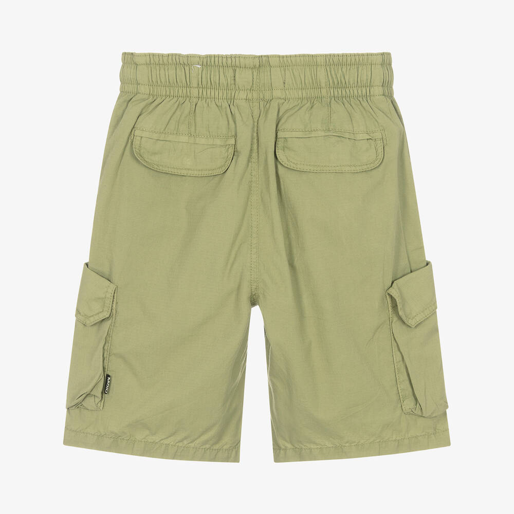 Molo-Teen Boys Green Cotton Relaxed Fit Shorts | Childrensalon Outlet