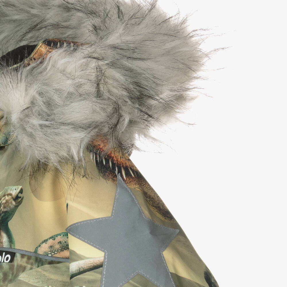 Molo-Teen Boys Green Dinosaur Snowsuit | Childrensalon Outlet