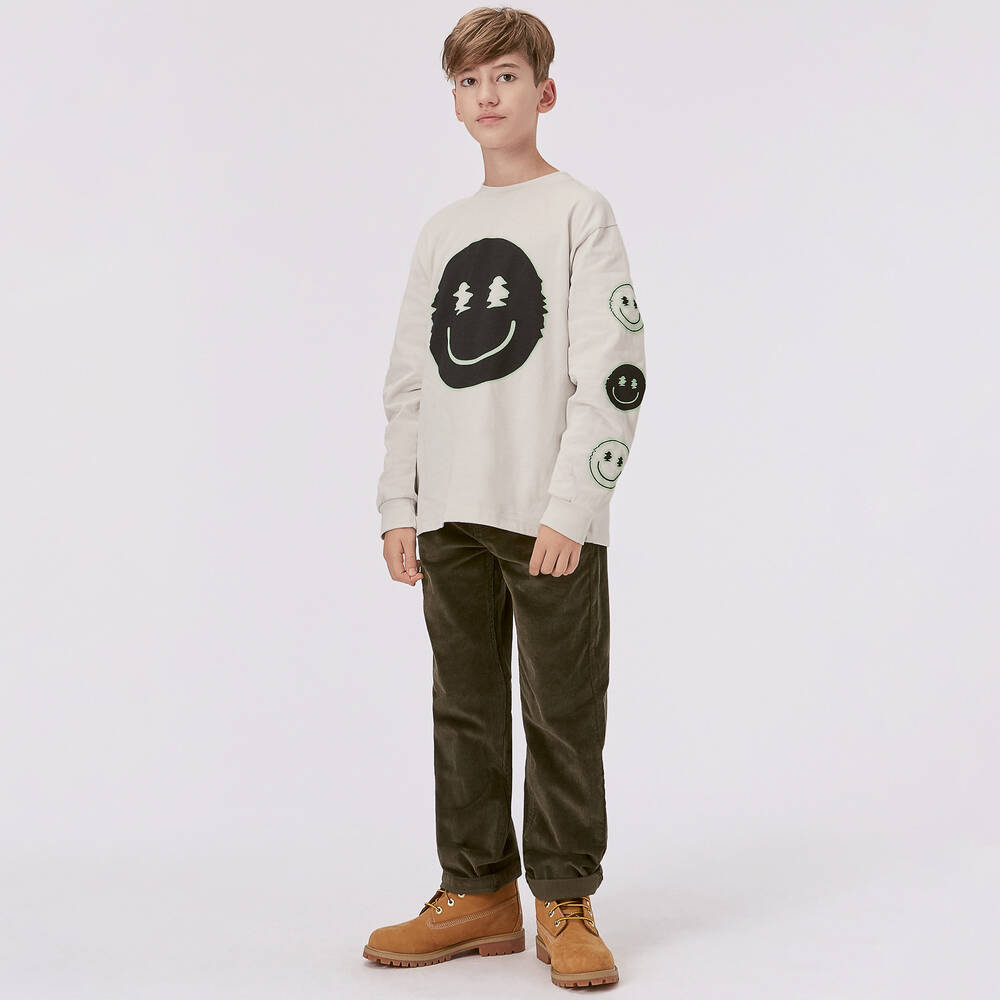Molo-توب قطن عضوي لون رمادي تينز ولادي | Childrensalon Outlet