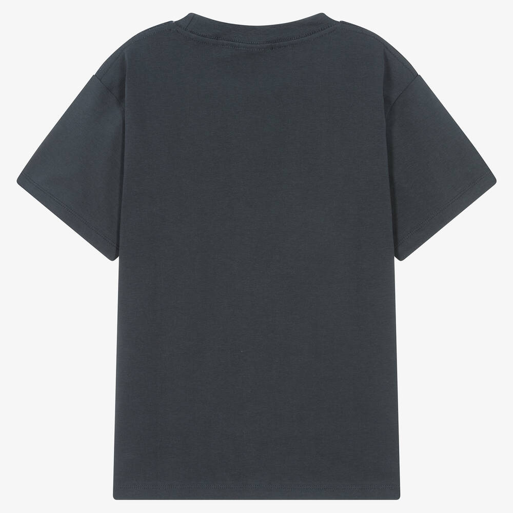 Molo-تيشيرت تينز ولادي قطن عضوي لون رمادي داكن | Childrensalon Outlet