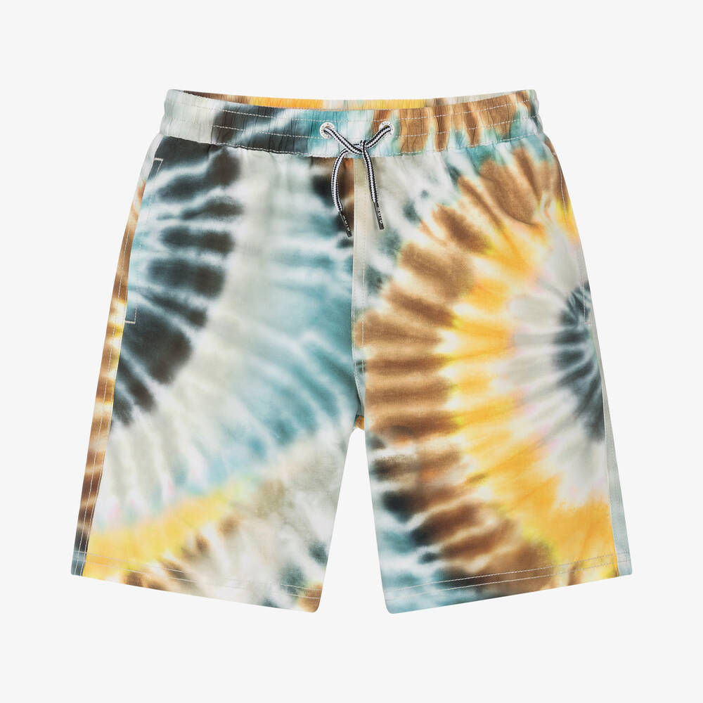 Molo - Teen Boys Grey Tie-Dye Swim Shorts (UPF 50+) | Childrensalon