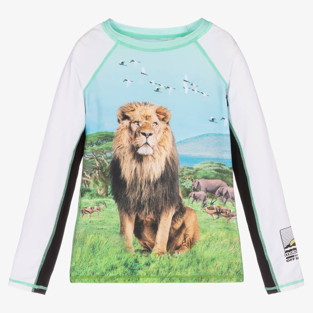 Molo - Teen Boys Lion Sun Protective Top (UPF 50+)  | Childrensalon