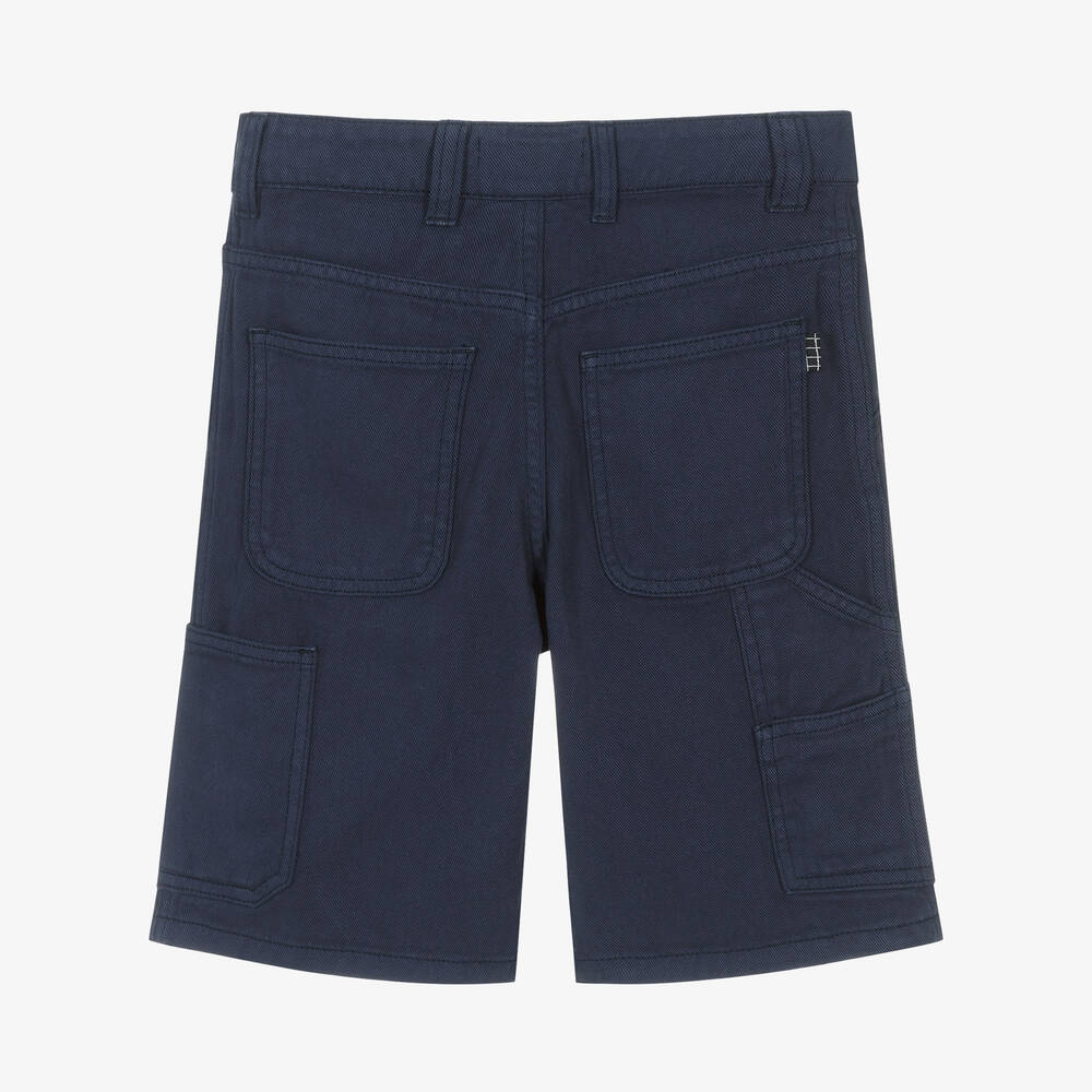 Molo-Teen Boys Navy Blue Cotton Twill Shorts | Childrensalon Outlet