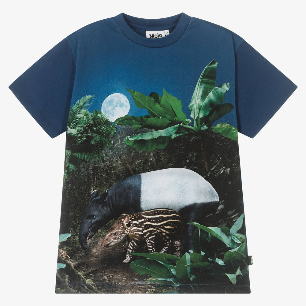 Molo - Navyblaues Teen Grafik-T-Shirt (J) | Childrensalon