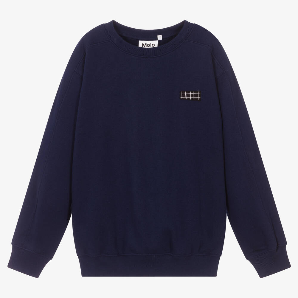 Molo - Teen Boys Navy Blue Sweatshirt | Childrensalon