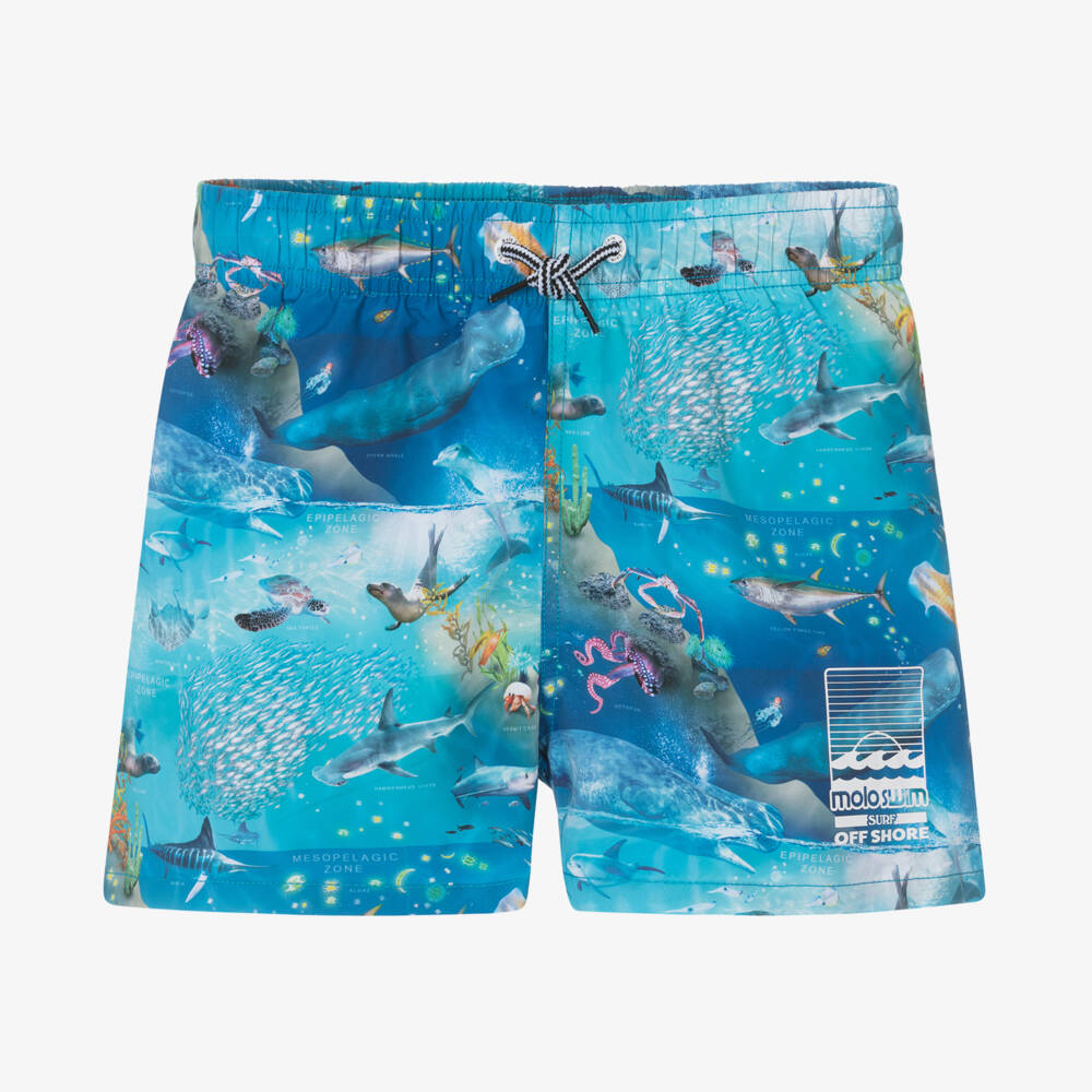 Molo-Teen Boys Ocean Blue Swimming Shorts | Childrensalon Outlet