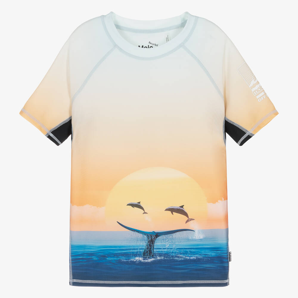 Molo-Teen Boys Orange Ocean Swim Top | Childrensalon Outlet