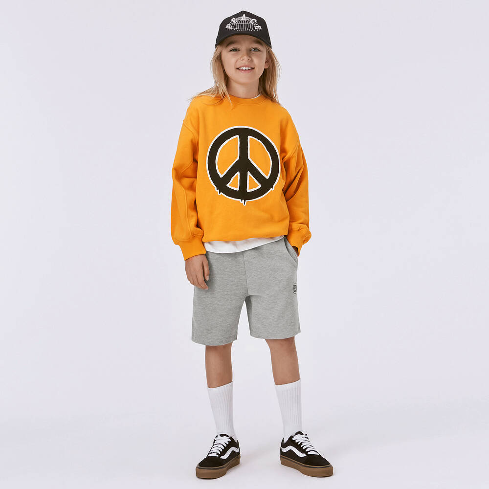 Molo-Оранжевый свитшот с символом мира | Childrensalon Outlet