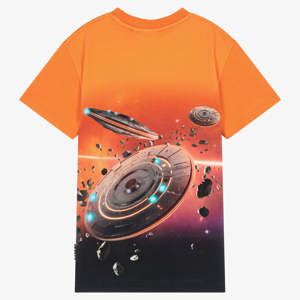 Molo-تيشيرت قطن عضوي لون برتقالي تينز ولادي | Childrensalon Outlet