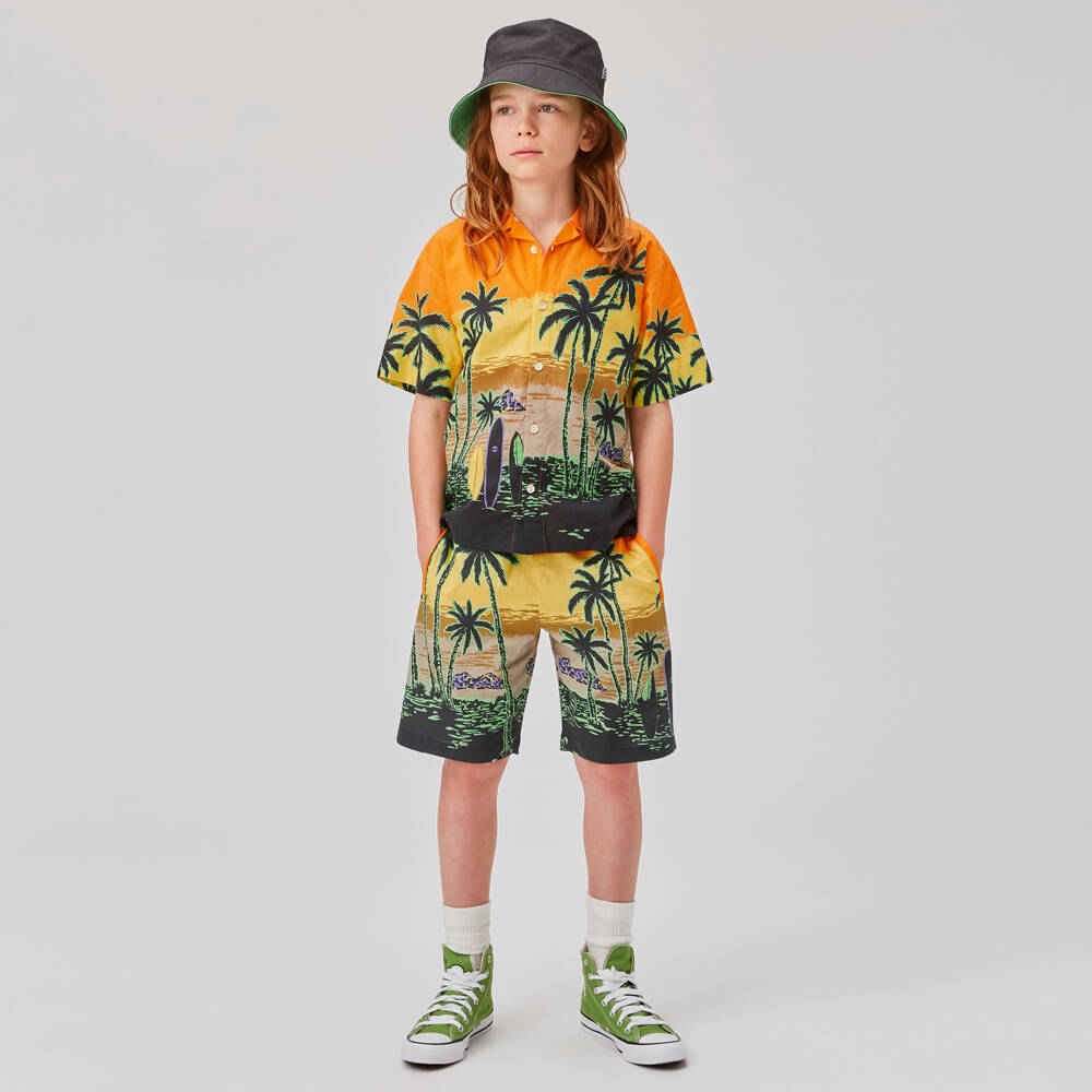 Molo-Teen Boys Organic Cotton Sunset Shirt | Childrensalon Outlet