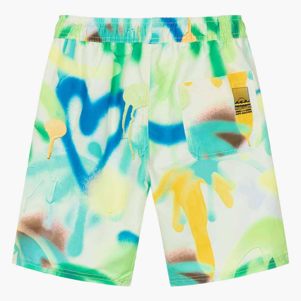 Molo-Teen Boys Palmtree Swim Shorts | Childrensalon Outlet